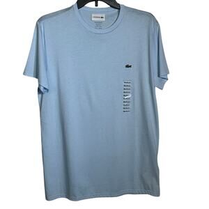 Lacoste Men's Crew Neck Pima Cotton T-Shirt - Light Indigo Blue Medium